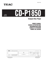 TEAC CD-P1850 Manuale del proprietario