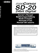 Edirol StudioCanvas SD-20 24bit Digital Manuale del proprietario