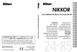 Nikon AF-S 24-85mm f/3.5-4.5G ED VR Nikkor Manuale del proprietario
