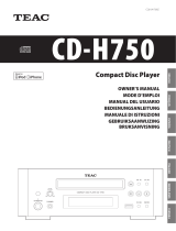TEAC CD-H750 Manuale del proprietario