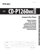TEAC CD-P1260MKII Manuale del proprietario