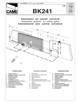 CAME BK241 Installation Instructions Manual