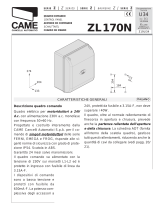 CAME ZL170N Manuale utente