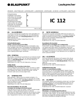 Blaupunkt IC 112 Manuale del proprietario