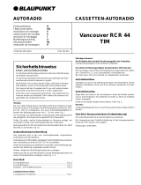 Blaupunkt VANCOUVER RCR 44 TIM Manuale del proprietario