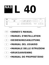 NAD L 40 Manuale del proprietario