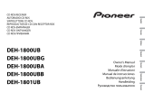 Pioneer DEH-1800UBG Manuale utente