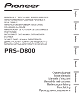 Pioneer PRS-D800 Manuale del proprietario