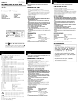 Sony NP-22H Manuale del proprietario