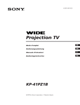 Sony KP-41PZ1B Manuale del proprietario
