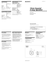Sony CXS-S2213GF Manuale del proprietario