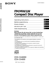 Sony CDX-CA600X Manuale utente