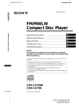 Sony CDX-CA750X Manuale del proprietario
