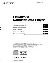 Sony CDX-GT30RN Manuale del proprietario