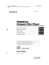 Sony CDXGT620U Manuale utente