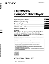 Sony cdx l350 Manuale utente