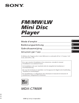 Sony MDX-C7900R Manuale utente