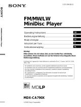 Sony MDX-CA790X Manuale utente