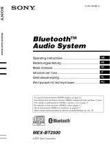 Sony MEX-BT2500 Manuale del proprietario