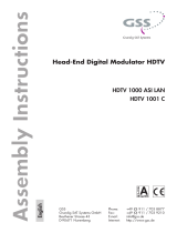 GSS HDTV 1001 C Assembly Instructions Manual
