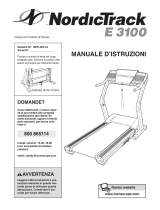 NordicTrack E 3100 Treadmill Manuale D'istruzioni