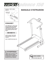 Weslo Cadence 150 Treadmill Manuale D'istruzioni