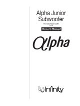 Infinity Alpha Junior Subwoofer Manuale del proprietario