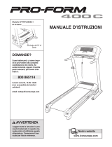 Pro-Form 400 C Treadmill Manuale D'istruzioni