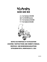 Kubota GCD 600 BX Assembly Instructions And Owner's Manual