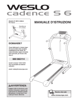 Weslo Cadence S6 Treadmill Manuale D'istruzioni
