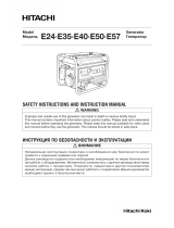 Hitachi E24 Safety Instructions And Instruction Manual