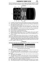 Behringer CHROMATIC TUNER TU100 Manuale utente