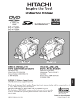 Hitachi DZMV580A - 1MP DVD Camcorder Manuale utente