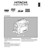 Hitachi DZHS500A - UltraVision Camcorder - 680 KP Manuale utente