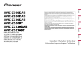 Pioneer AVIC Z6330 BT Informazioni importanti