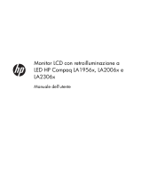 HP Compaq LA1956x 19-inch LED Backlit LCD Monitor Manuale utente