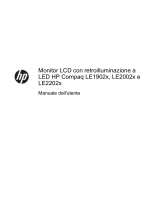 HP Compaq LE2002x 20-inch LED Backlit LCD Monitor Manuale utente