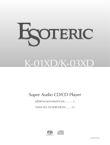 Esoteric K-01XD Black Edition Manuale del proprietario