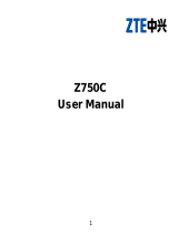 ZTE Savvy Z750C Manuale utente