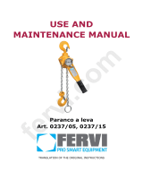 Fervi 0237/15 Use and Maintenance Manual
