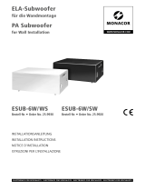 Monacor ESUB-6W/WS Installation Instructions Manual