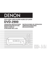 Denon DVD-2900 Operating Instructions Manual