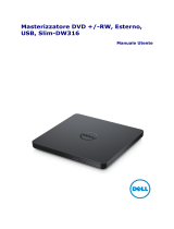 Dell External USB Slim DVD +/- RW Optical Drive DW316 Guida utente