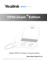 Yealink Yealink VP59 Zoom Edition (EN, CN, DE, FR, ES) V1.0 Guida Rapida