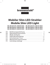 Brennenstuhl Mobile Slim LED Light ML DN 9850 FL 5M IP54 98x0.5W 4750lm Manuale utente