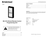 BriskHeat BH-310 Remote Control Programming Unit Manuale utente