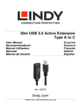 Lindy 43375 20m USB 3.0 Active Extension Cable Manuale utente