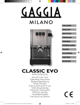 Gaggia SIN035UR Classic EVO Semi Automatic Espresso Machine Manuale utente