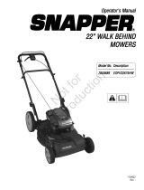 Simplicity MANUAL, OPS, SNAPPER 22" EURO WALK MOWER MODEL ESPV22675HW Manuale utente