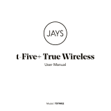 JAYS T5TW02 t-Five+ True Wireless Earbuds Manuale utente